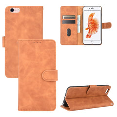 Solid Color Skin Feel Magnetic Buckle Horizontal Flip Calf Texture PU Leather Case with Holder & Card Slots & Wallet, For iPhone XS / X, For iPhone XR, For iPhone XS Max, For iPhone 8 Plus & 7 Plus, For iPhone 6 Plus & 6s Plus, For iPhone 6 & 6s