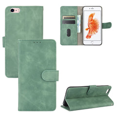 Solid Color Skin Feel Magnetic Buckle Horizontal Flip Calf Texture PU Leather Case with Holder & Card Slots & Wallet, For iPhone XS / X, For iPhone XR, For iPhone XS Max, For iPhone 8 Plus & 7 Plus, For iPhone 6 Plus & 6s Plus, For iPhone 6 & 6s