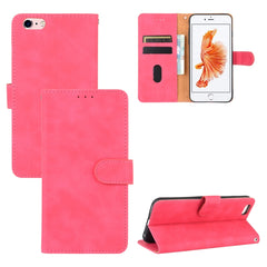 Solid Color Skin Feel Magnetic Buckle Horizontal Flip Calf Texture PU Leather Case with Holder & Card Slots & Wallet, For iPhone XS / X, For iPhone XR, For iPhone XS Max, For iPhone 8 Plus & 7 Plus, For iPhone 6 Plus & 6s Plus, For iPhone 6 & 6s