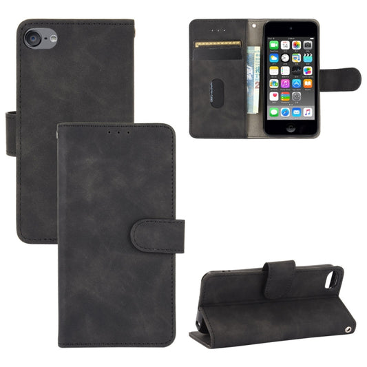 Solid Color Skin Feel Magnetic Buckle Horizontal Flip Calf Texture PU Leather Case with Holder & Card Slots & Wallet, For iPod Touch 6 & 5