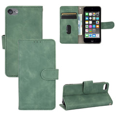 Estuche de cuero PU con textura de piel de becerro, con tapa horizontal, hebilla magnética, tacto de piel de color sólido, con soporte, ranuras para tarjetas y billetera, para iPod Touch 6 y 5