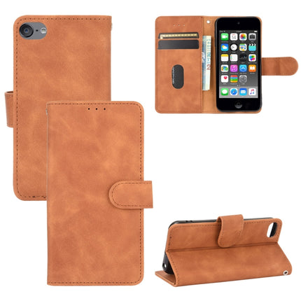 Solid Color Skin Feel Magnetic Buckle Horizontal Flip Calf Texture PU Leather Case with Holder & Card Slots & Wallet, For iPod Touch 6 & 5