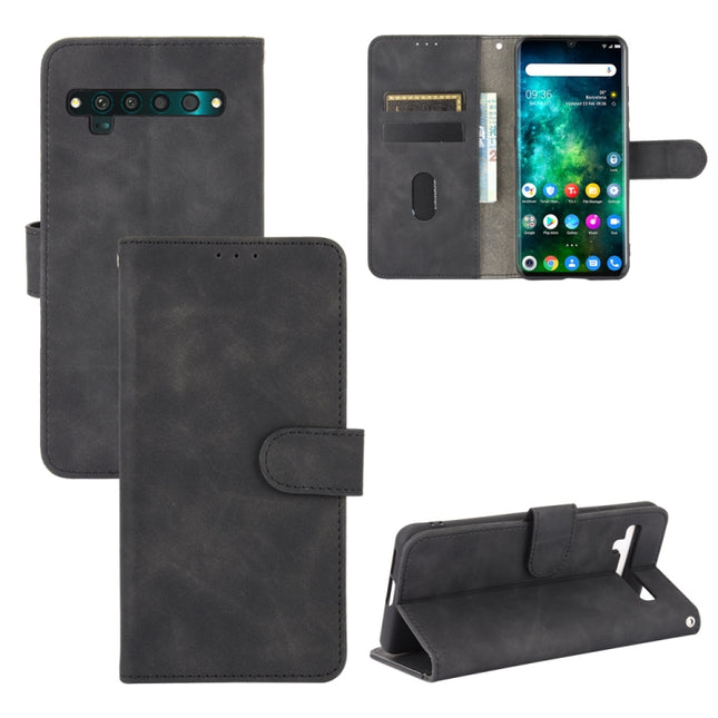 Solid Color Skin Feel Magnetic Buckle Horizontal Flip Calf Texture PU Leather Case with Holder & Card Slots & Wallet, For TCL 10 Pro, For TCL 10L, For Vivo X30 Pro, For Fujitsu Arrows 5G (F-51A)