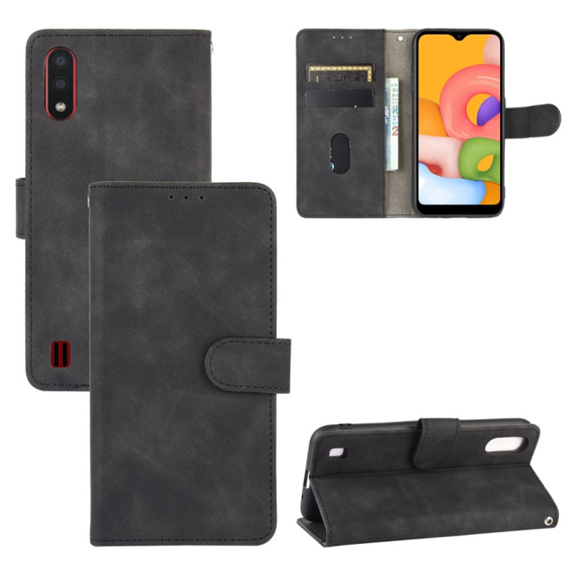 Solid Color Skin Feel Magnetic Buckle Horizontal Flip Calf Texture PU Leather Case with Holder & Card Slots & Wallet, For Samsung Galaxy A01 (Global Version), For Samsung Galaxy A7 (2018), For Samsung Galaxy A11 (Eurasian Version)                      ...