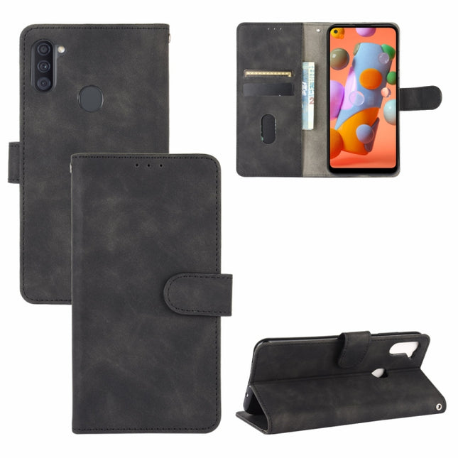 Solid Color Skin Feel Magnetic Buckle Horizontal Flip Calf Texture PU Leather Case with Holder & Card Slots & Wallet, For Samsung Galaxy A11 (Eurasian Version), For Samsung Galaxy A31, For Samsung Galaxy A41 (Eurasian Version), For Samsung Galaxy A50  ...