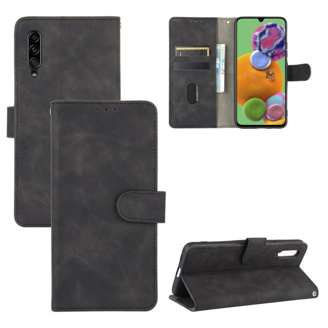 Solid Color Skin Feel Magnetic Buckle Horizontal Flip Calf Texture PU Leather Case with Holder & Card Slots & Wallet, For Samsung Galaxy A90 5G, For Samsung Galaxy A91 / M80s, For Samsung Galaxy M01 Core / A01 Core, For Samsung Galaxy M11