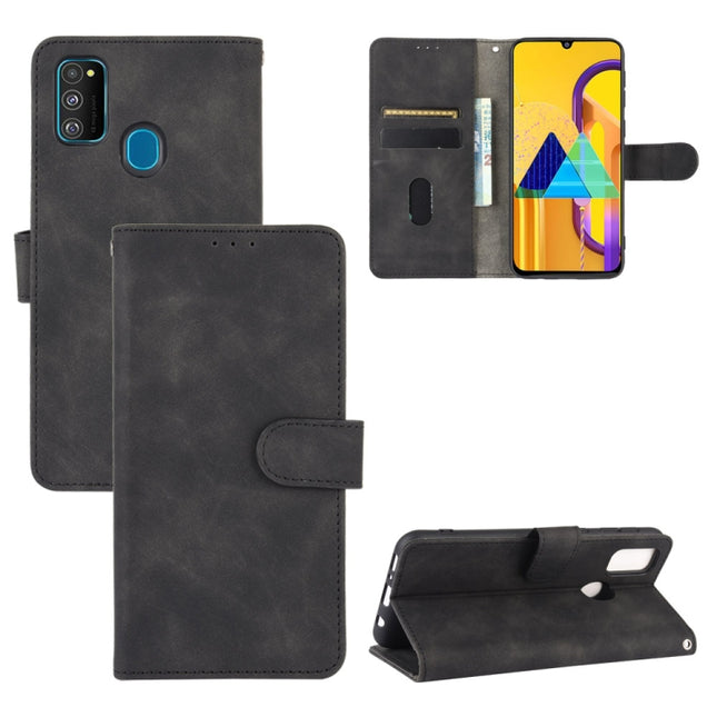 Solid Color Skin Feel Magnetic Buckle Horizontal Flip Calf Texture PU Leather Case with Holder & Card Slots & Wallet, For Samsung Galaxy M30s / M21, For Samsung Galaxy M31s, For Samsung Galaxy XCover Pro, For Samsung Galaxy A20 (Japanese Version)