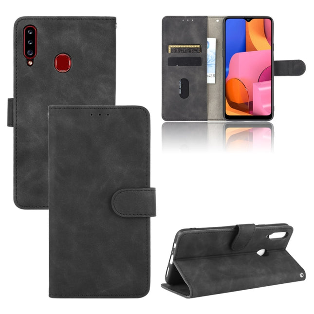 Solid Color Skin Feel Magnetic Buckle Horizontal Flip Calf Texture PU Leather Case with Holder & Card Slots & Wallet, For Samsung Galaxy A20s, For Samsung Galaxy A21s, For Samsung Galaxy A41 (Japanese Version), For Samsung Galaxy A51 5G