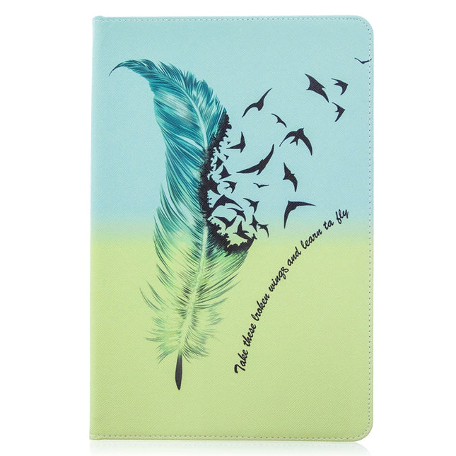 Colored Drawing Pattern Horizontal Flip Leather Case with Holder & Card Slots & Wallet, For Samsung Galaxy Tab S8 / Galaxy Tab S7 T870