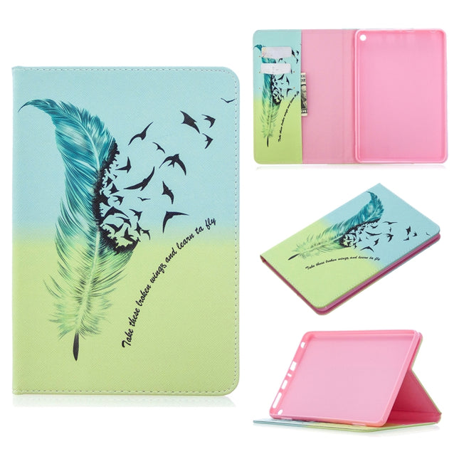 Colored Drawing Pattern Horizontal Flip Leather Case with Holder & Card Slots & Wallet, For Amazon Kindle Fire HD8 (2020)