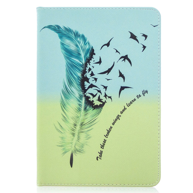 Colored Drawing Pattern Horizontal Flip Leather Case with Holder & Card Slots & Wallet, For Amazon Kindle Fire HD8 (2020)
