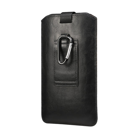 Ultra-thin Simple Drawstring  Horizontal Plate Hanging Waist Phone Waist Pack Leather Case, Suitable for 4.7-5.2 inch Smartphones, For 4.7-5.2 inch