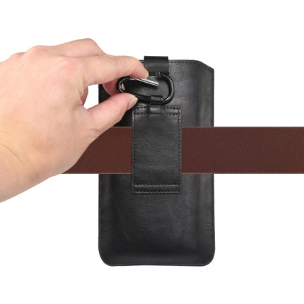 Ultra-thin Simple Drawstring  Horizontal Plate Hanging Waist Phone Waist Pack Leather Case, Suitable for 4.7-5.2 inch Smartphones, For 4.7-5.2 inch