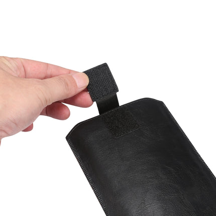 Ultra-thin Simple Drawstring  Horizontal Plate Hanging Waist Phone Waist Pack Leather Case, Suitable for 4.7-5.2 inch Smartphones, For 4.7-5.2 inch