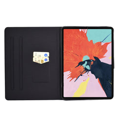 Estuche de cuero con tapa horizontal con dibujo de colores prensados ​​eléctricamente con soporte, ranuras para tarjetas y función de suspensión/activación, para iPad Air 2022/2020 10.9