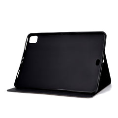 Estuche de cuero con tapa horizontal con dibujo de colores prensados ​​eléctricamente con soporte, ranuras para tarjetas y función de suspensión/activación, para iPad Air 2022/2020 10.9