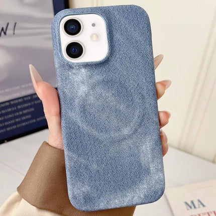Denim MagSafe Magnetic PC + PU Phone Case, For iPhone 13 Pro Max, For iPhone 13 Pro, For iPhone 13, For iPhone 12 / 12 Pro, For iPhone 12 Pro Max