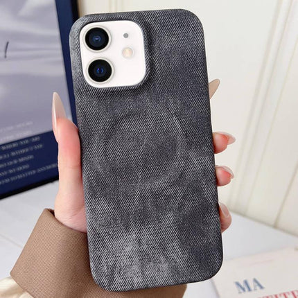 Denim MagSafe Magnetic PC + PU Phone Case, For iPhone 13 Pro Max, For iPhone 13 Pro, For iPhone 13, For iPhone 12 / 12 Pro, For iPhone 12 Pro Max