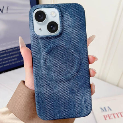 Denim MagSafe Magnetic PC + PU Phone Case, For iPhone 15 Pro, For iPhone 15 Plus, For iPhone 15, For iPhone 14, For iPhone 14 Pro, For iPhone 14 Pro Max