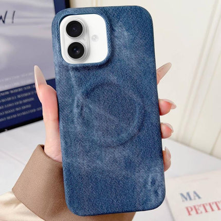 Denim MagSafe Magnetic PC + PU Phone Case, For iPhone Air, For iPhone 16 Pro Max, For iPhone 16 Pro, For iPhone 16 Plus, For iPhone 16, For iPhone 15 Pro Max