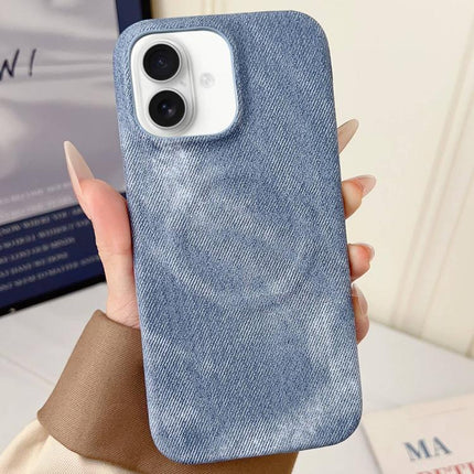 Denim MagSafe Magnetic PC + PU Phone Case, For iPhone Air, For iPhone 16 Pro Max, For iPhone 16 Pro, For iPhone 16 Plus, For iPhone 16, For iPhone 15 Pro Max