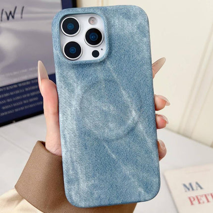 Denim MagSafe Magnetic PC + PU Phone Case, For iPhone Air, For iPhone 16 Pro Max, For iPhone 16 Pro, For iPhone 16 Plus, For iPhone 16, For iPhone 15 Pro Max