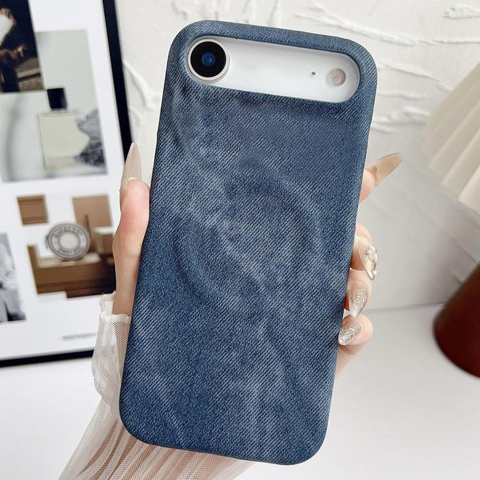 Denim MagSafe Magnetic PC + PU Phone Case, For iPhone Air, For iPhone 16 Pro Max, For iPhone 16 Pro, For iPhone 16 Plus, For iPhone 16, For iPhone 15 Pro Max