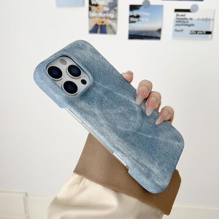 Denim MagSafe Magnetic PC + PU Phone Case, For iPhone 15 Pro, For iPhone 15 Plus, For iPhone 15, For iPhone 14, For iPhone 14 Pro, For iPhone 14 Pro Max