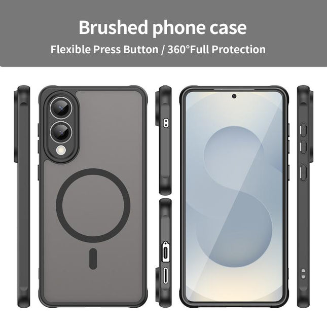 Fan Dun Series TPU Hybrid PC Frosted Magsafe Phone Case, For Samsung Galaxy S25 Edge 5G, For Samsung Galaxy S25 5G, For Samsung Galaxy S25+ 5G, For Samsung Galaxy S25 Ultra 5G, For Samsung Galaxy S24 FE 5G