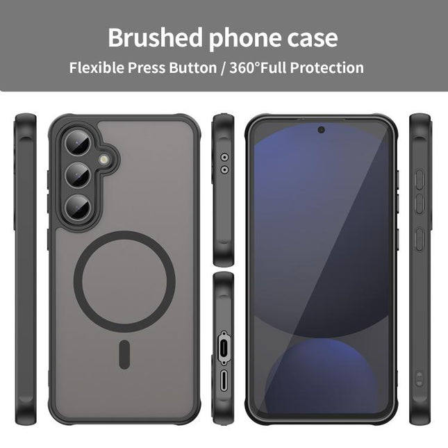 Fan Dun Series TPU Hybrid PC Frosted Magsafe Phone Case, For Samsung Galaxy S24 FE 5G
