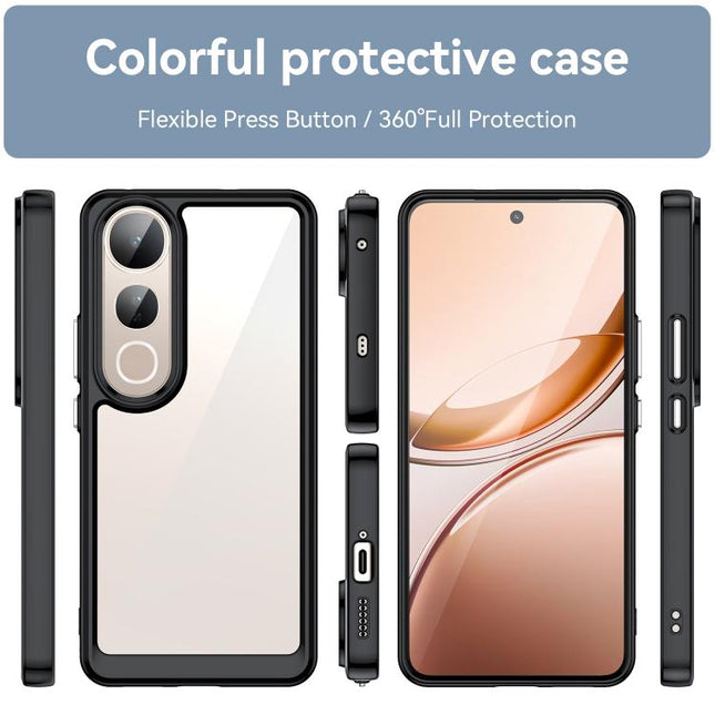 Colorful Series Acrylic Hybrid TPU Phone Case, For vivo V50 Lite 4G, For vivo V50 Lite 5G, For vivo T4x 5G, For vivo Y29 4G