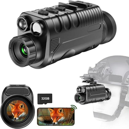 NVG07S Outdoor 4K 1.39 inch OLED Round Screen Monocular Head-mounted Infrared Night Vision Device