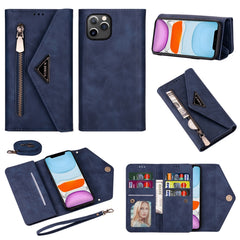 Skin Feel Zipper Horizontal Flip Leather Case with Holder & Card Slots & Photo Frame & Lanyard & Long Rope, For iPhone 6, For iPhone 6 Plus, For iPhone 7 / 8 / SE (2020), For iPhone 7 Plus / 8 Plus, For iPhone 11