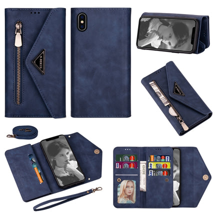 Skin Feel Zipper Horizontal Flip Leather Case with Holder & Card Slots & Photo Frame & Lanyard & Long Rope, For iPhone 11, For iPhone 11 Pro, For iPhone 11 Pro Max, For iPhone XS / X