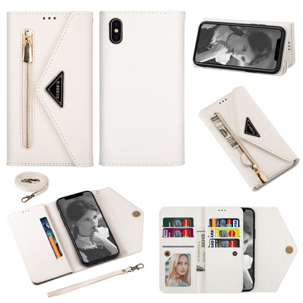 Skin Feel Zipper Horizontal Flip Leather Case with Holder & Card Slots & Photo Frame & Lanyard & Long Rope, For iPhone XR, For iPhone XS Max