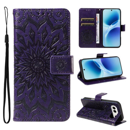 Embossed Sunflower Pattern Flip Leather Phone Case, For vivo S50 Pro mini 5G, For vivo X300 Pro, For vivo X300