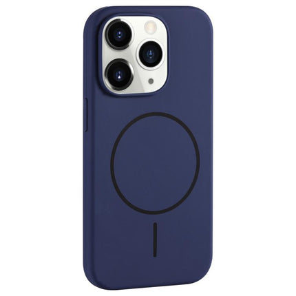 Large Hole Camera MagSafe Liquid Silicone Full Coverage Phone Case, For iPhone 11 Pro