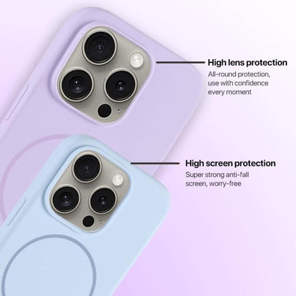 Large Hole Camera MagSafe Liquid Silicone Full Coverage Phone Case, For iPhone 17 Pro Max, For iPhone 17 Pro