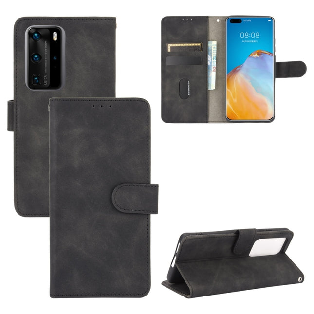 Solid Color Skin Feel Magnetic Buckle Horizontal Flip Calf Texture PU Leather Case with Holder & Card Slots & Wallet, For Huawei P40 Pro, For Huawei Honor 20 / nova 5T, For Huawei P40 Pro+, For Huawei P40