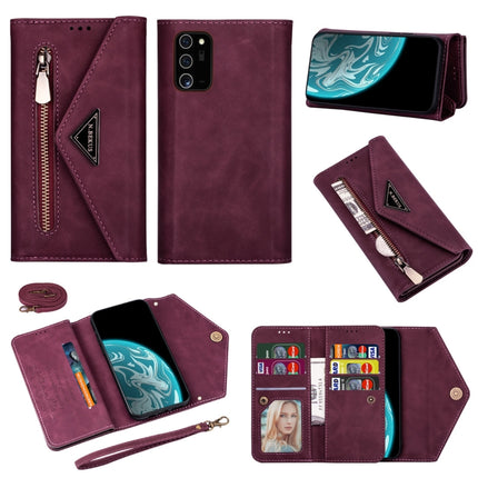 Skin Feel Zipper Horizontal Flip Leather Case with Holder & Card Slots & Photo Frame & Lanyard & Long Rope, For Samsung Galaxy Note20, For Samsung Galaxy Note20 Ultra, For Samsung Galaxy S20, For Samsung Galaxy S20+