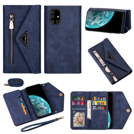 Skin Feel Zipper Horizontal Flip Leather Case with Holder & Card Slots & Photo Frame & Lanyard & Long Rope, For Samsung Galaxy A21, For Samsung Galaxy A41, For Samsung Galaxy A51, For Samsung Galaxy A71