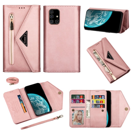 Skin Feel Zipper Horizontal Flip Leather Case with Holder & Card Slots & Photo Frame & Lanyard & Long Rope, For Samsung Galaxy A21, For Samsung Galaxy A41, For Samsung Galaxy A51, For Samsung Galaxy A71