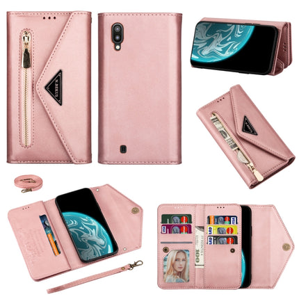 Skin Feel Zipper Horizontal Flip Leather Case with Holder & Card Slots & Photo Frame & Lanyard & Long Rope, For Samsung Galaxy A10 / M10, For Samsung Galaxy A20 / A30 / M10s, For Samsung Galaxy A20e / A10e, For Samsung Galaxy A20s