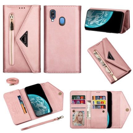 Skin Feel Zipper Horizontal Flip Leather Case with Holder & Card Slots & Photo Frame & Lanyard & Long Rope, For Samsung Galaxy A40, For Samsung Galaxy A50 / A50s / A30s, For Samsung Galaxy A70 / A70s