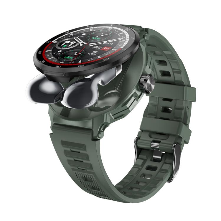 D11 1.46 inch 2 in 1 Bluetooth Earphone Smart Watch, Support Bluetooth Call / NFC / Heart Rate