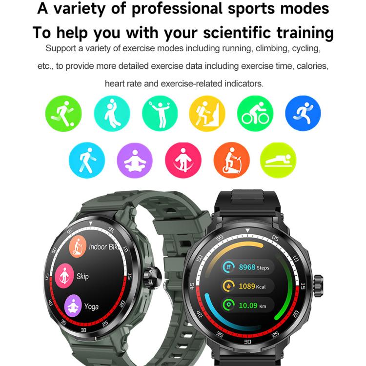 D11 1.46 inch 2 in 1 Bluetooth Earphone Smart Watch, Support Bluetooth Call / NFC / Heart Rate