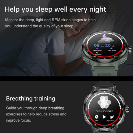 D11 1.46 inch 2 in 1 Bluetooth Earphone Smart Watch, Support Bluetooth Call / NFC / Heart Rate, D11 (Black), D11 (Green)
