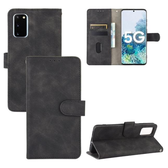 Solid Color Skin Feel Magnetic Buckle Horizontal Flip Calf Texture PU Leather Case with Holder & Card Slots & Wallet, For Samsung Galaxy S20 5G, For Samsung Galaxy S20 Plus, For Samsung Galaxy S20 Ultra, For Samsung Galaxy S10