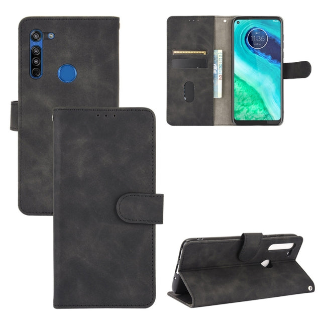 Solid Color Skin Feel Magnetic Buckle Horizontal Flip Calf Texture PU Leather Case with Holder & Card Slots & Wallet, For Motorola Moto G8, For Motorola Moto Edge, For Motorola Moto Edge Plus, For Motorola Moto G 5G Plus