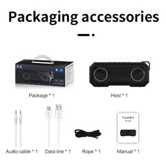 X8 Kabelloser Bluetooth-Lautsprecher IPX7 Wasserdichter Farblicht-Subwoofer
